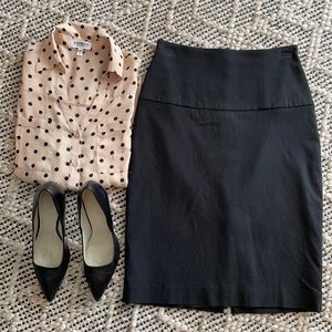 Express High-Waisted Black Pencil Skirt 0